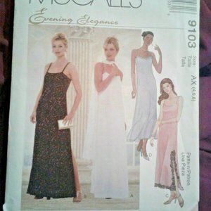 McCall's Sewing Pattern 9103 Evening Dress Sz 4-8